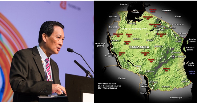 Illustrative Graphic: Seah Moon Ming (L), group chief executive officer of Pavilion Energy, looks at Tanzania where his company is investing $1.3 billion