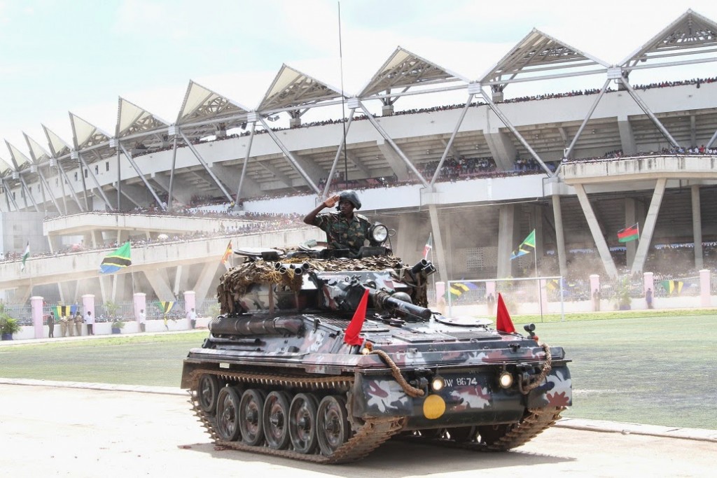 Tanzania displays Chinese made amphibious tank during 50th anniversary celebrations 
