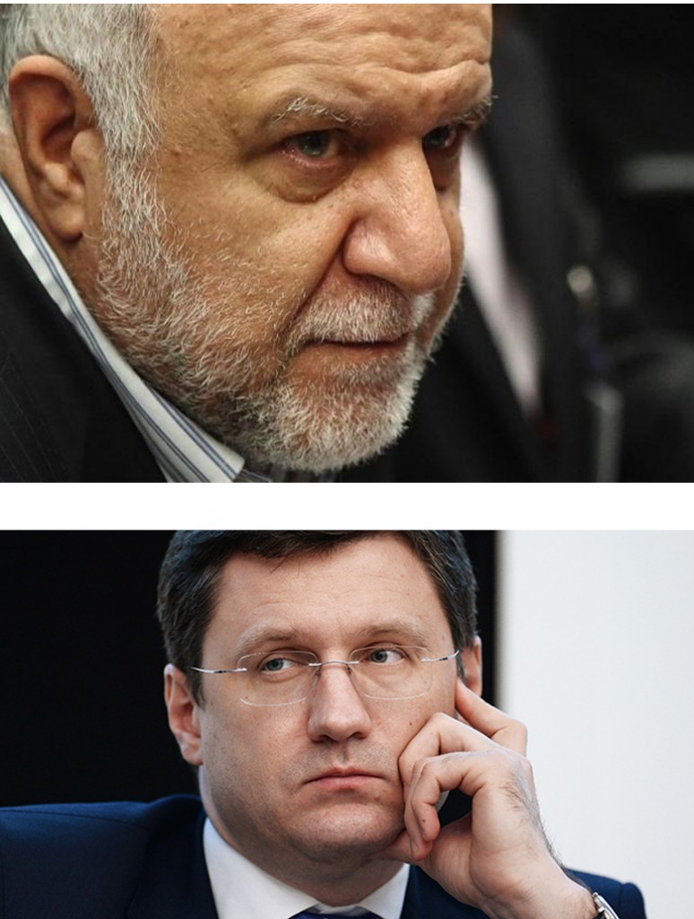 Above: Iran's  Oil Minister Bijan Zanganeh. Bottom: Russian Energy Minister Aleksandr Novak .