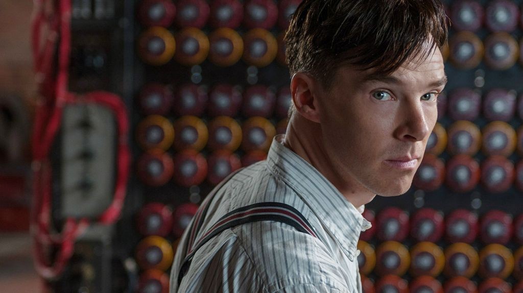 Benedict Cumberbatch in ‘The Imitation Game’ as Alan Turing, the man chiefly responsible for cracking the vaunted Enigma code used by the Germans in World War II.